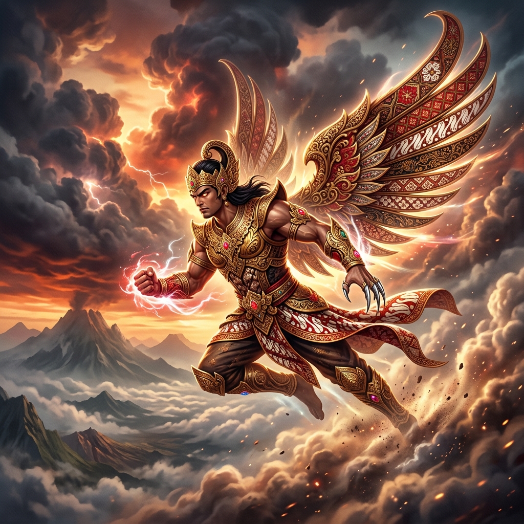 Majestic Gatotkaca - ESA AI Hero Mascot